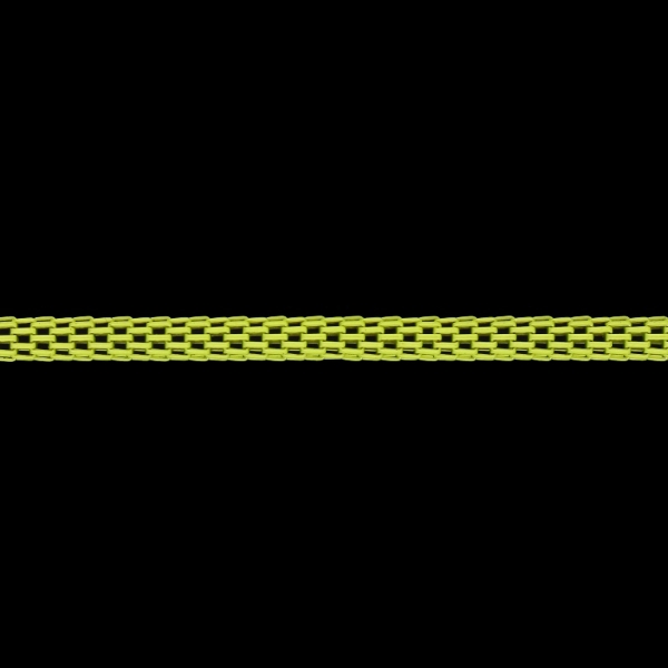 METAL CHAIN - COLORFUL - ROUND ELONGATED MESH - 3.2mm YELLOW ELECTRICAL - ROLL 50meters