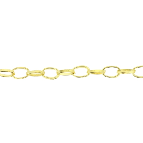 METAL CHAIN - CABLE OVAL FLAT - 0.9x6x4mm GOLD - 2meters