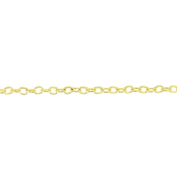 METAL CHAIN - CABLE OVAL - 0.6x3x2mm GOLD - NICKEL FREE - 4meters