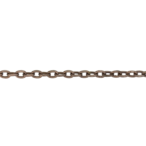 METAL CHAIN - CABLE OVAL - 0.8x4x3mm ANTIQUE BRASS - 2meters