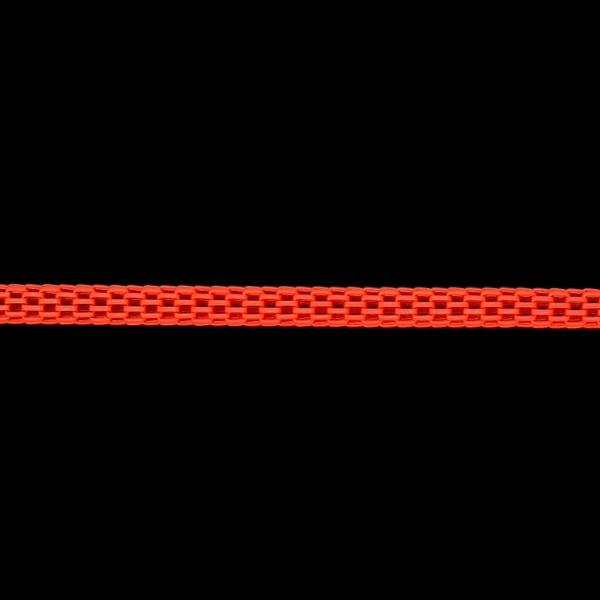 METAL CHAIN - COLORFUL - ROUND ELONGATED MESH - 3.2mm ORANGE ELECTRICAL - 1meter