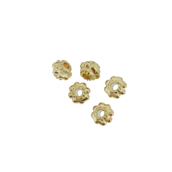 METAL BEADS - CYLINDER BALLS - 3.5x5mm GOLD - 30pcs. Hole-1.5mm