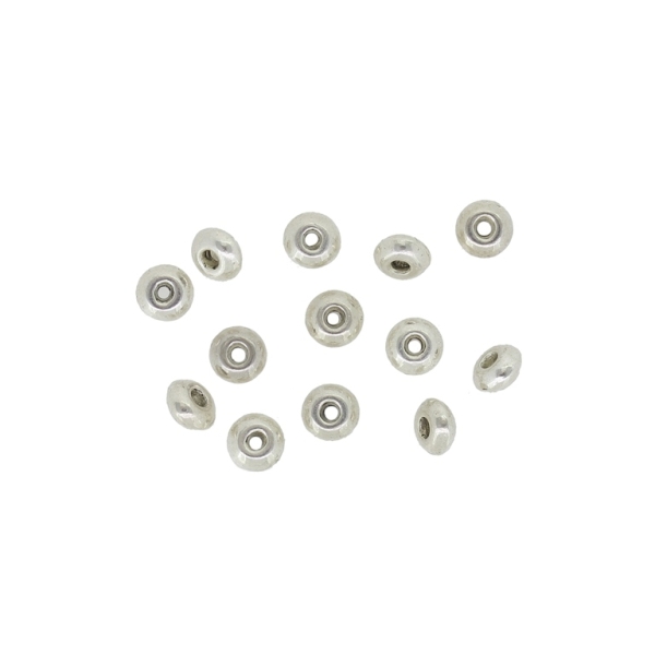 METAL BEADS - WASHER 05 SMOOTH - 5x2.5mm NICKEL - 30pcs. Hole-1.5mm