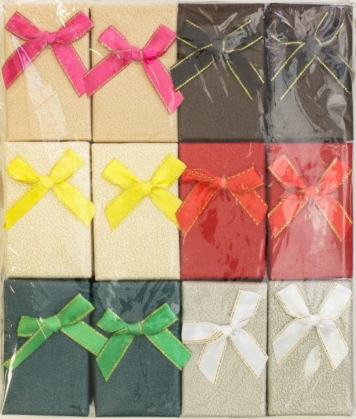 GIFT BOX FOR SET - 5x8x2.5cm - RIBBON 08 - MIX COLORS - PACKAGE 24pcs.