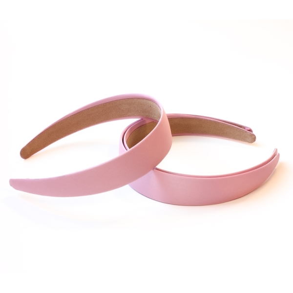 ELEMENTS - HEADBAND - PLASTIC AND SATIN - 130x140x29mm PINK 152 - 24pcs.