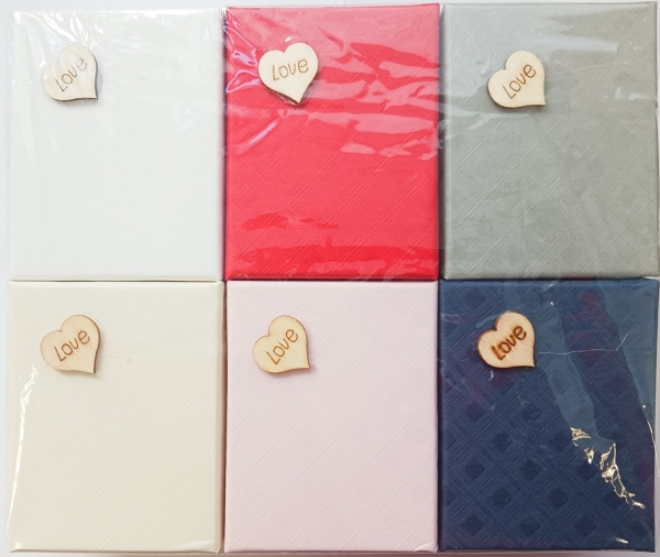 GIFT BOX FOR SET - 7x9x3cm - HEART 02 - MIX COLORS - PACKAGE 12pcs.