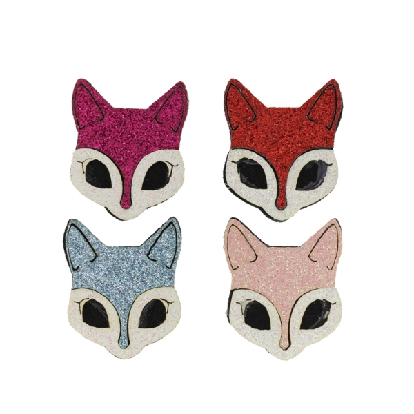 TEXTILE BEADS - FELT - FOX 01 - 19x30mm MIX COLORS - PACKAGE 15pcs.