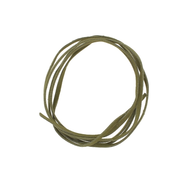 SUEDE FAUX CORD - 3mm - GREEN MILITARY 24 - 10х1meter