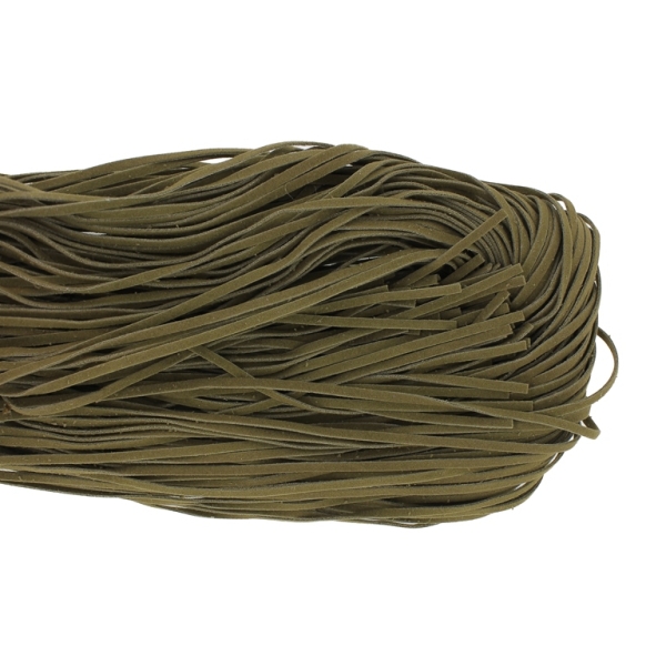 SUEDE FAUX CORD - 3mm - GREEN MILITARY 24 - PACKAGE 100х1meter