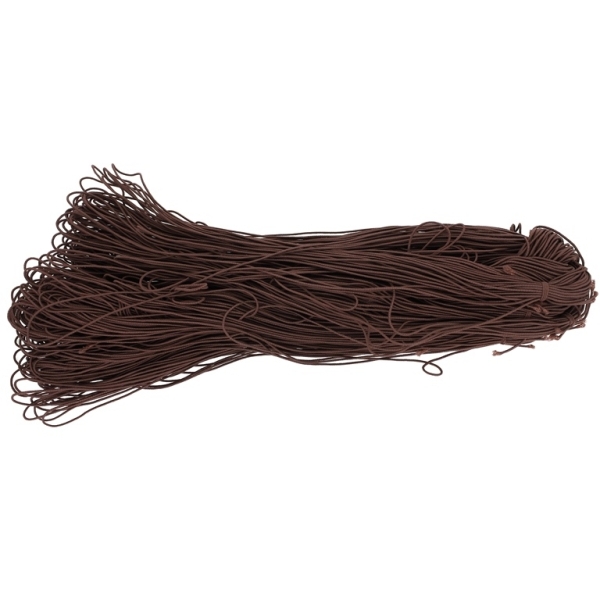 TEXTILE ELASTIC - 1mm - BROWN (DARK) 24 - PACKAGE 10x15meters