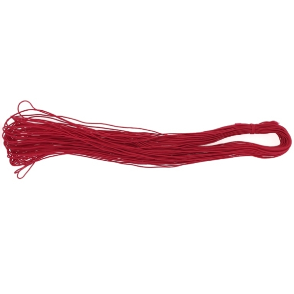 TEXTILE ELASTIC - 1mm - RED 06 - 22meters