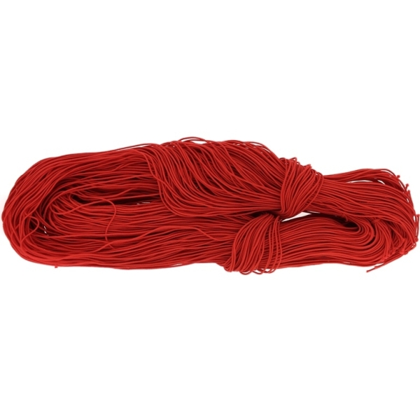 TEXTILE ELASTIC - 1mm - RED 06 - PACKAGE 10x16meters