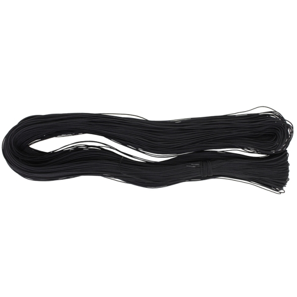 POLYESTER THREAD WITH CORD 0.6mm - BLACK 04 - 150meters