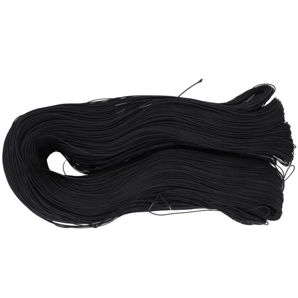 POLYESTER THREAD WITH CORD 0.6mm - BLACK 04 - PACKAGE 5x150meters