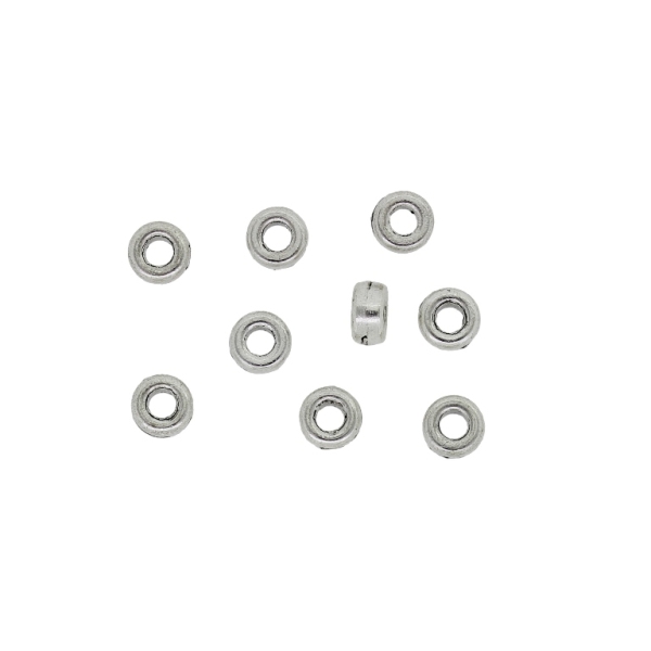 METAL BEADS - WASHER 03 SMOOTH - 5x2.5mm NICKEL - PACKAGE 300pcs. Hole-2.4mm