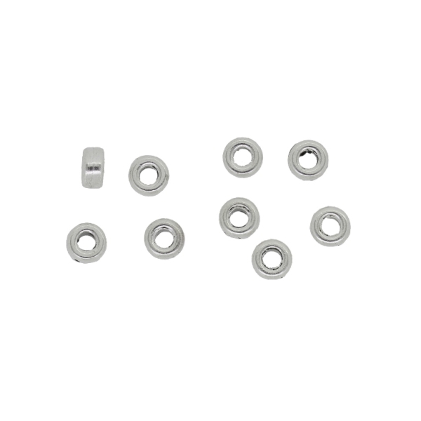 METAL BEADS - WASHER 03 SMOOTH - 5x2.5mm SILVER - PACKAGE 300pcs. Hole-2.4mm