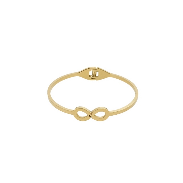 JEWELRY - HARD BRACELET - STAINLESS STEEL - INFINITY 01 - 6x4.5cm GOLD - 1pc.