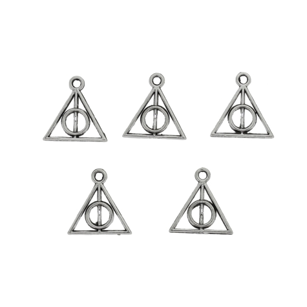 METAL BEADS - PENDANT - TALISMAN HARRY 01 - 13x13x2mm NICKEL - PACKAGE 200pcs. Hole-1.6mm