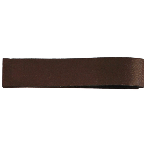 SATIN 2.5cm - BROWN (DARK) 037 - 100yards(91m)