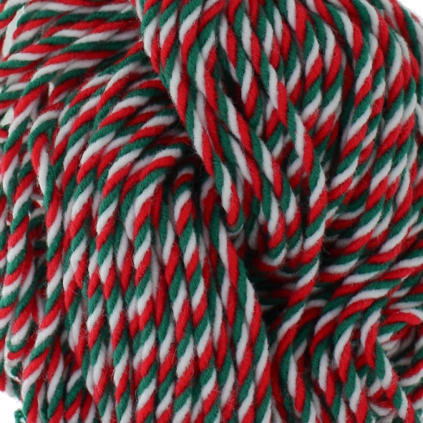 YARN - BABA MARTA FLAG 68 - WHITE-RED-GREEN - 66m - ACRYLIC (5 skeins)