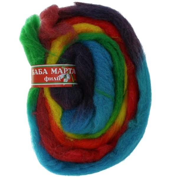 YARN - BABA MARTA FELT 354 - COLORFUL - 1.8m - WOOL - 1 skein