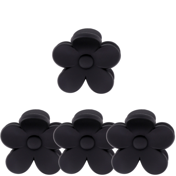 JEWELRY - BRACKET - CLAW HAIR CLIP - MODEL 12 - 4.0x3.5x3.8cm BLACK MATTE - PACKAGE 12pcs.