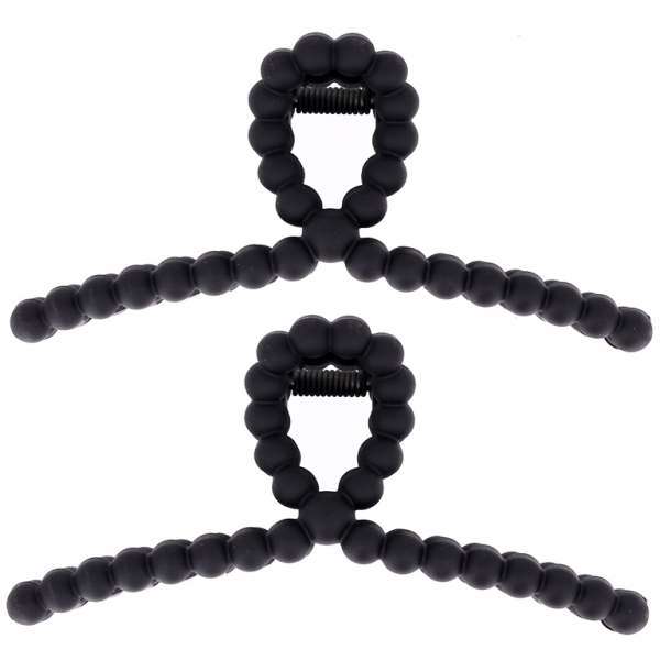 JEWELRY - BRACKET - CLAW HAIR CLIP - MODEL 08 - 11.4x5.4x3.8cm BLACK MATTE - PACKAGE 12pcs.