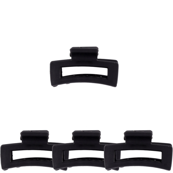 JEWELRY - BRACKET - CLAW HAIR CLIP - MODEL 02 - 4.2x2.5x2.3cm BLACK MATTE - PACKAGE 12pcs.