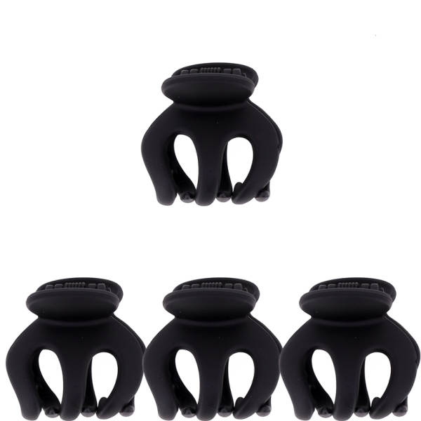 JEWELRY - BRACKET - CLAW HAIR CLIP - MODEL 09 - 3.5x3.4x3.5cm BLACK MATTE - PACKAGE 12pcs.