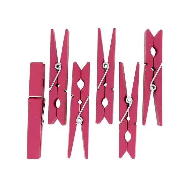 WOODEN FIGURES - CLOTHESPIN - 72х13х10mm CORAL - 5pcs.