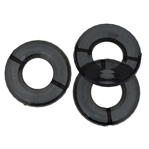 TRANSPARENT PLASTIC BEADS - RING FACETED 02 - INNER HOLE 16mm - 34x7mm GRAY (DARK) V71 - 50g Hole-2.0mm (10pcs.)