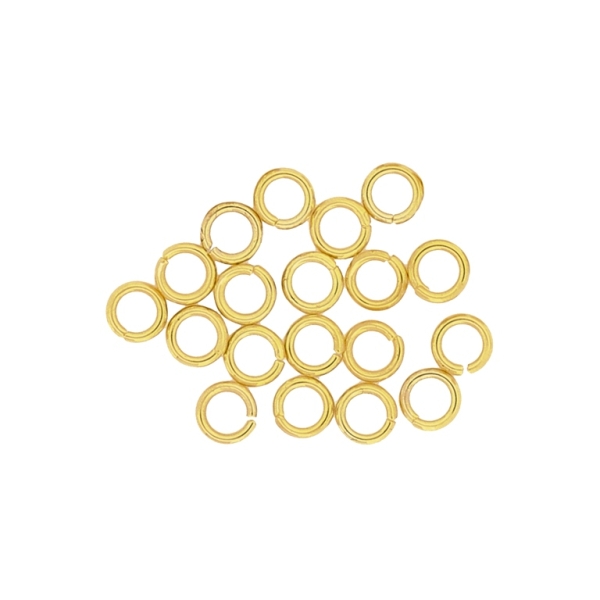 METAL ELEMENTS - JUMP RINGS - 0.9x5mm GOLD COLOR - NICKEL FREE - 50g (780pcs.)