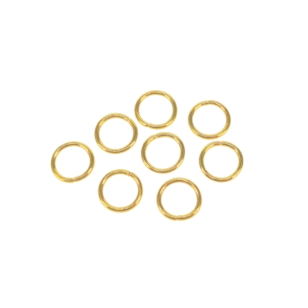 METAL ELEMENTS - JUMP RINGS - 1.2x10mm GOLD COLOR - PACKAGE 500g (2010pcs.)