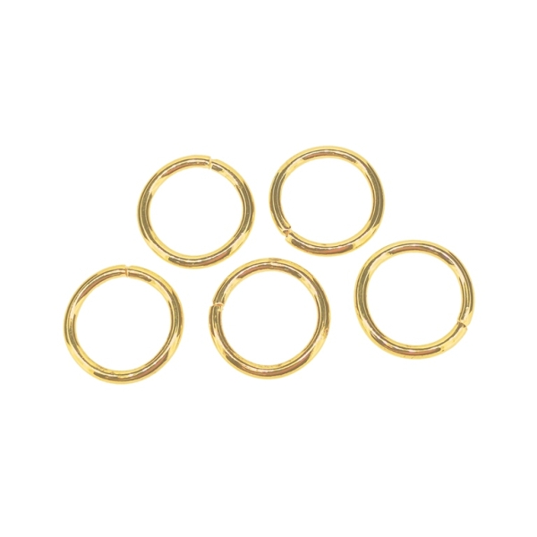 METAL ELEMENTS - JUMP RINGS - 2x16mm GOLD COLOR - NICKEL FREE - PACKAGE 500g (440pcs.)