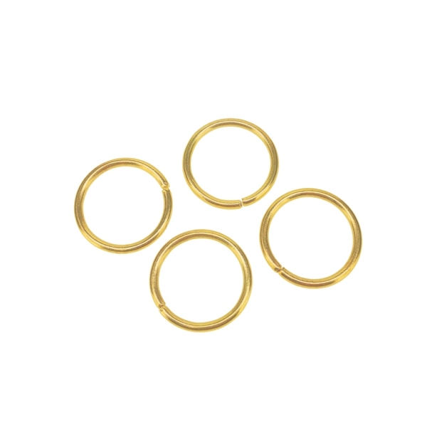 METAL ELEMENTS - JUMP RINGS - 2x20mm GOLD COLOR - 50g (35pcs.)