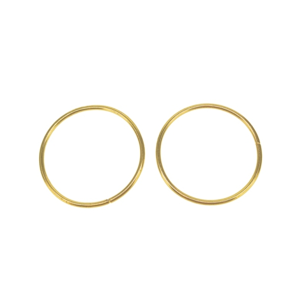 METAL ELEMENTS - JUMP RINGS - 2x40mm GOLD COLOR - NICKEL FREE - 50g (16pcs.)