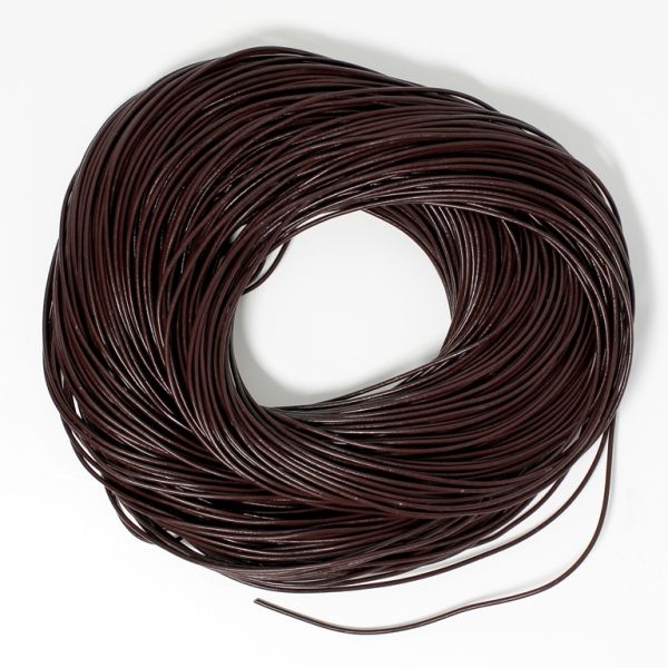 LEATHER NATURAL - ROUND - 1.5mm BROWN - 100yards(91m)