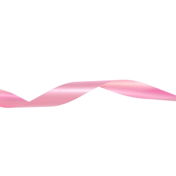 DECORATIVE RIBBON FOR FLOWERS AND PACKAGING - PVC - MONOCHROME - 1.8cm PINK (DARK) 122А - 16meters