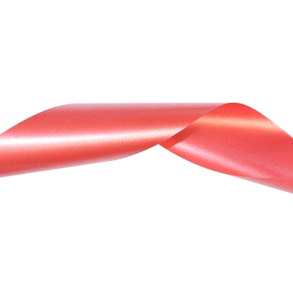 DECORATIVE RIBBON FOR FLOWERS AND PACKAGING - PVC - MONOCHROME - 5.0cm RED - PACKAGE 4x12meters