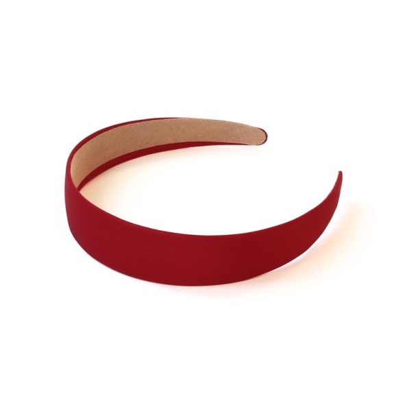 ELEMENTS - HEADBAND - PLASTIC AND SATIN - 130x140x29mm RED (DARK) - 1pc.