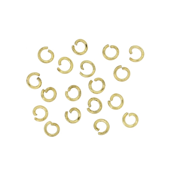 METAL ELEMENTS - JUMP RINGS OPEN - 0.7x4mm GOLD COLOR - NICKEL FREE - 50g (1415pcs.)