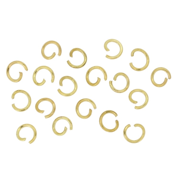 METAL ELEMENTS - JUMP RINGS OPEN - 0.7x5mm GOLD COLOR - NICKEL FREE - 50g (1150pcs.)