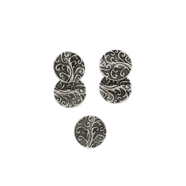 METAL BEADS - CIRCLE 03 THE TREE OF LIFE - 13x3mm NICKEL - 10pcs. Hole-1.8mm