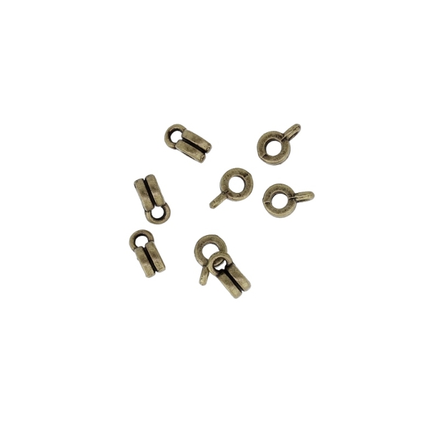 METAL BEADS - ROUND DOUBLE WITH RING 1.5mm - 3x6x4mm ANTIQUE BRONZE - PACKAGE 600pcs. Hole-2.0mm