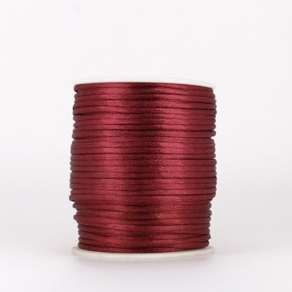 SATIN THREAD 2.0mm - BORDEAUX 204 - 50meters