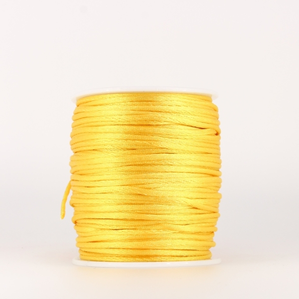 SATIN THREAD 2.0mm - YELLOW (DARK) 319 - 50meters