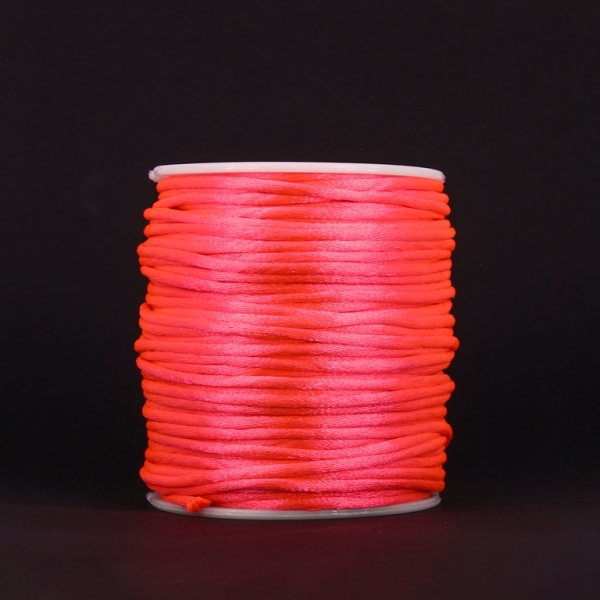 SATIN THREAD 2.0mm - PINK ELECTRICAL 219 - 50meters