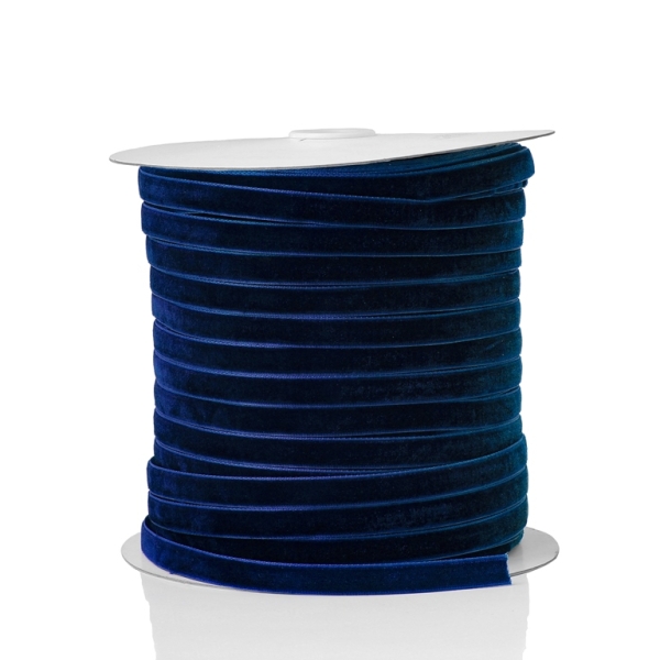 VELVET - 1.0cm BLUE  (DARK) 047 - 200yards (182m)