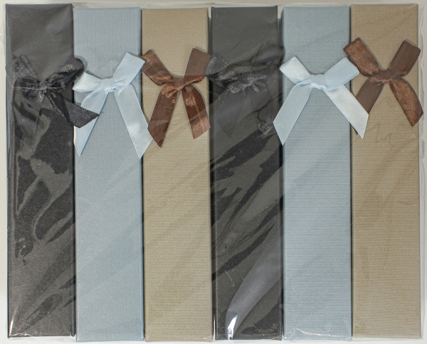 GIFT BOX FOR BRACELET - 4x21x2.5cm - RIBBON 26 - MIX COLORS - PACKAGE 12pcs.