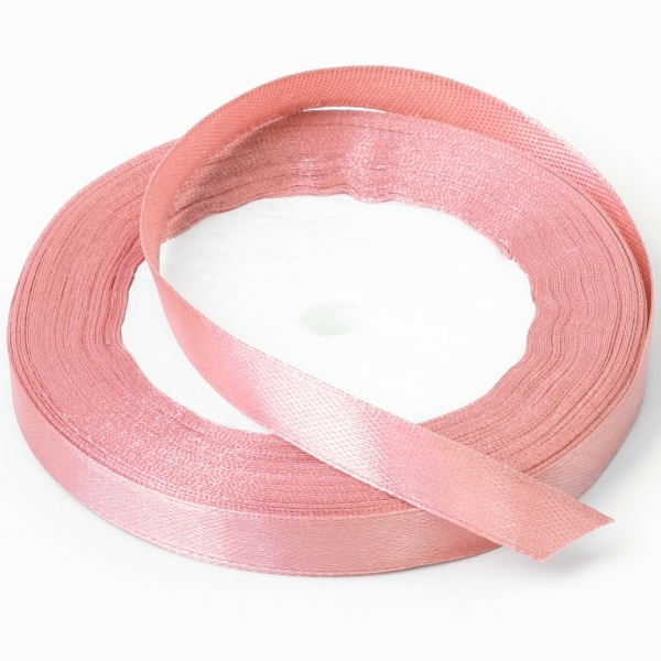 SATIN RIBBON 1.0cm - ROSE DUST (LIGHT) 075 - 25yards(22m)